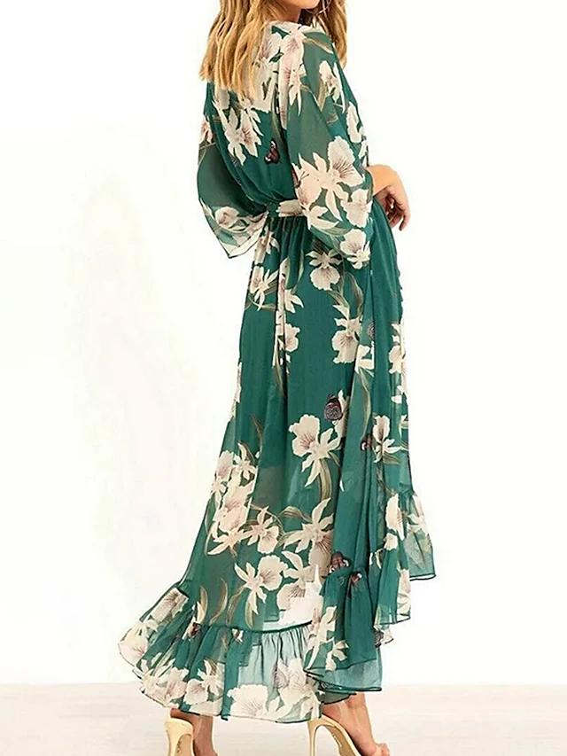 LIVIA - Elegante Abito a Ruches Verde