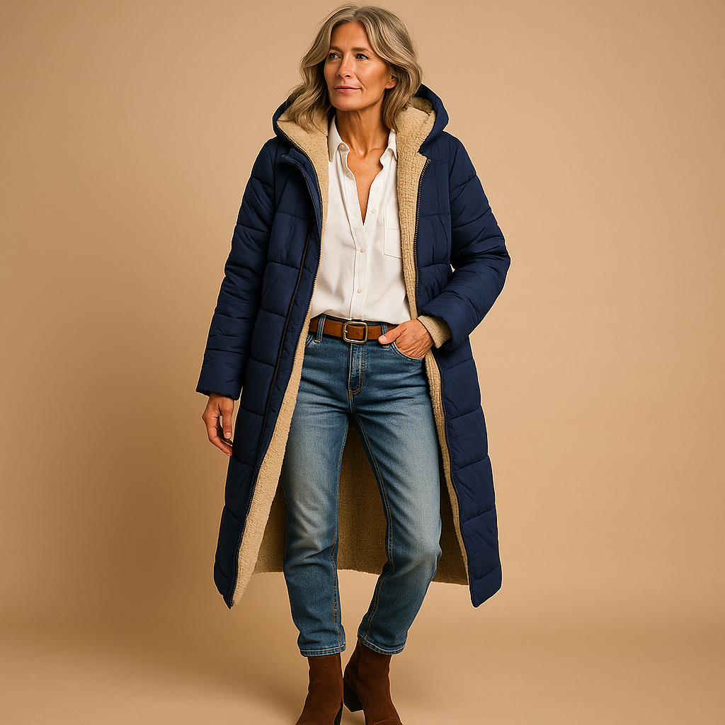 Lange Winterjas Dames – Warme Gewatteerde Jas met Stijlvolle Pasvorm | Perfect voor Herfst & Winter