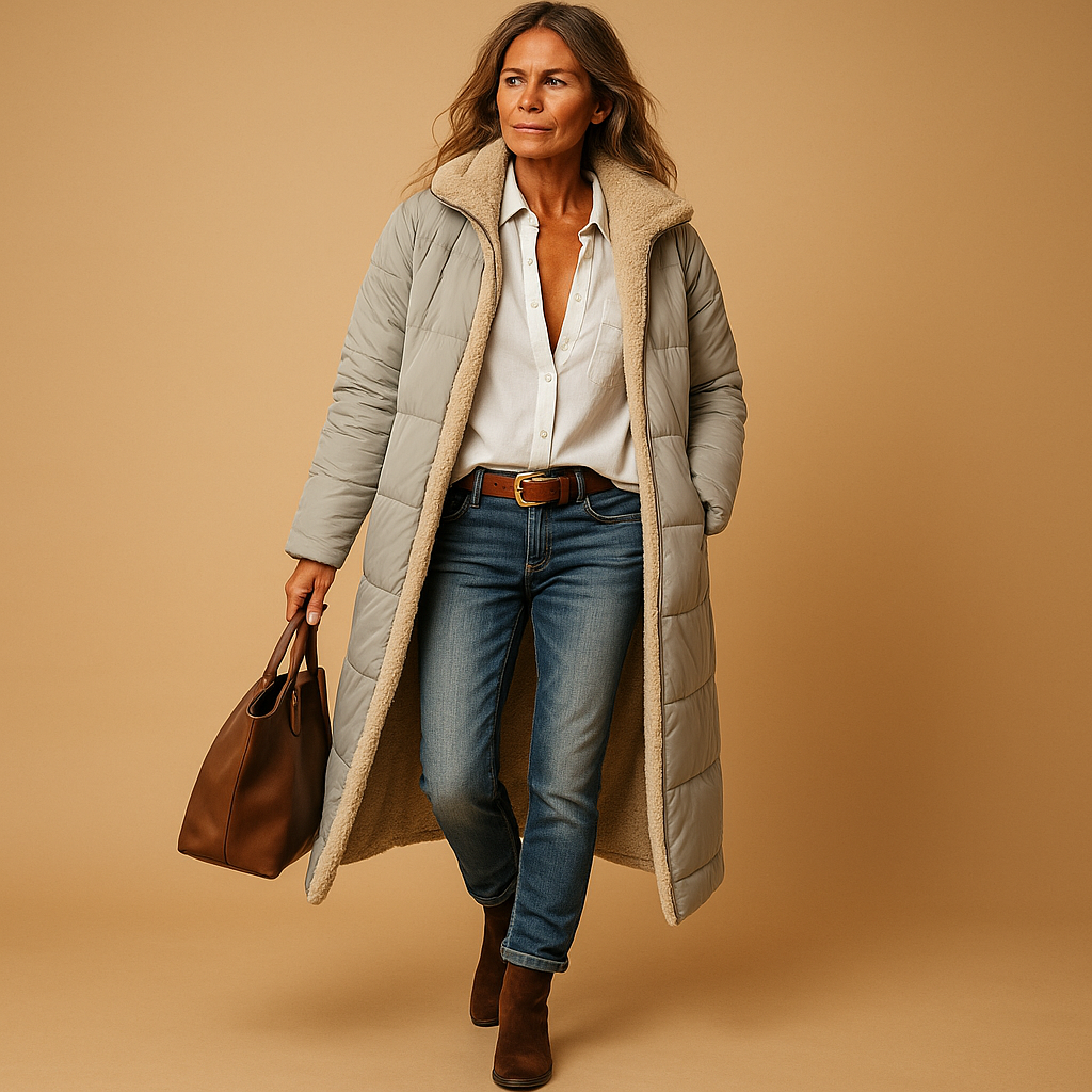 Lange Winterjas Dames – Warme Gewatteerde Jas met Stijlvolle Pasvorm | Perfect voor Herfst & Winter