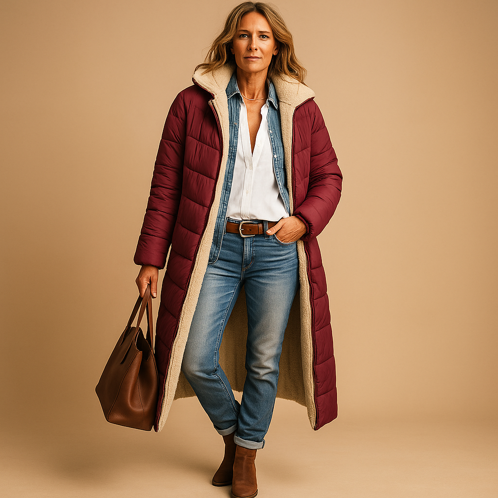 Lange Winterjas Dames – Warme Gewatteerde Jas met Stijlvolle Pasvorm | Perfect voor Herfst & Winter