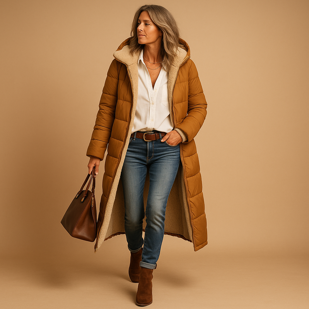 Lange Winterjas Dames – Warme Gewatteerde Jas met Stijlvolle Pasvorm | Perfect voor Herfst & Winter