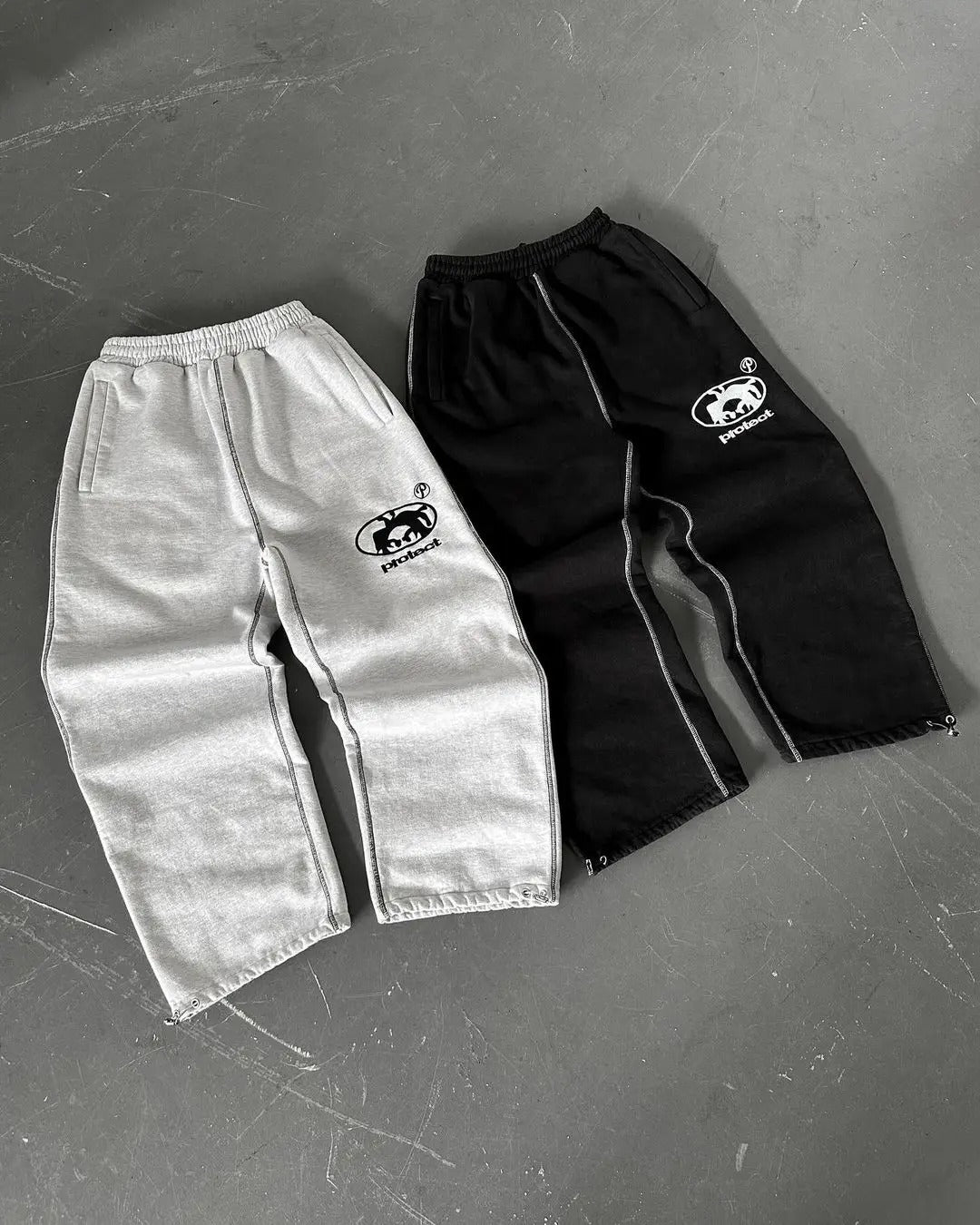 Pantaloni da jogging larghi protettivi | Trendy vestibilità ampia per uomo