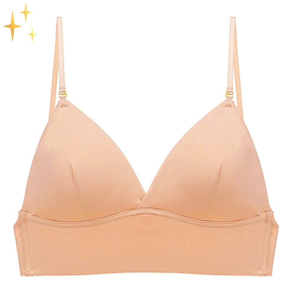 Vrouwen Backless BH Beige M Naadloos Ademend-5