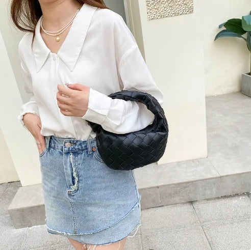 Elegante Gevlochten Handtas Dames - Moderne Stijl voor Elke Gelegenheid-2