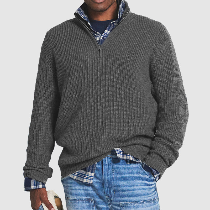 MARLOW – Half-Zip Gebreide Trui voor Heren | Casual Chic & Perfect voor Koude Dagen