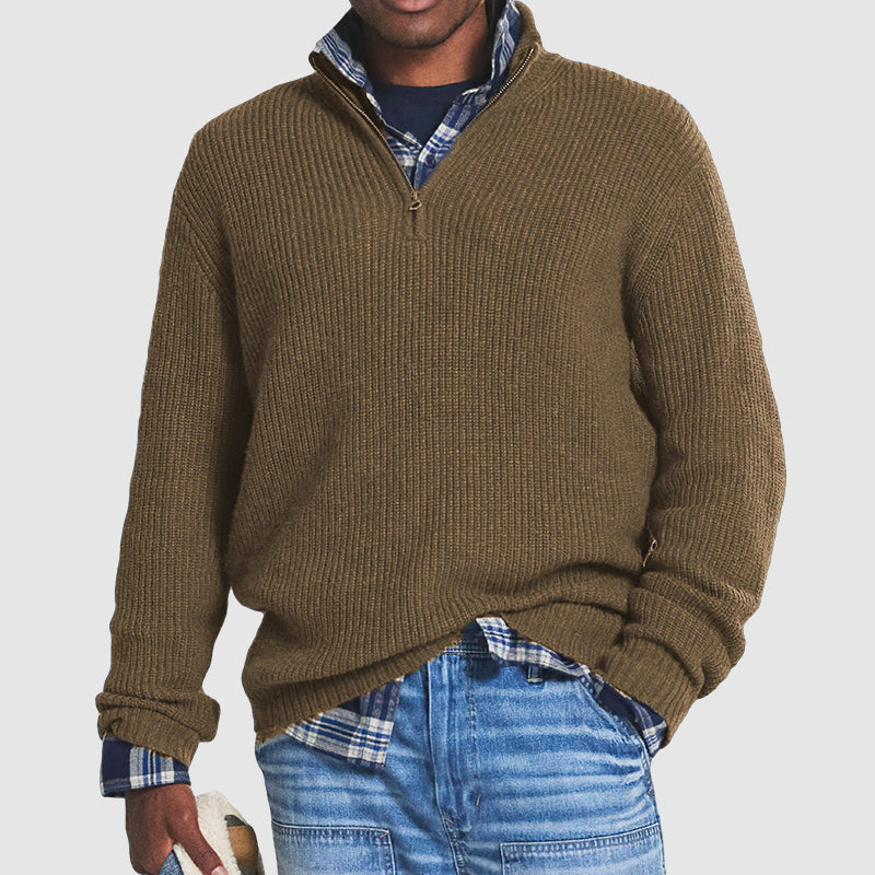 MARLOW – Half-Zip Gebreide Trui voor Heren | Casual Chic & Perfect voor Koude Dagen