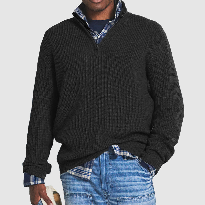 MARLOW – Half-Zip Gebreide Trui voor Heren | Casual Chic & Perfect voor Koude Dagen
