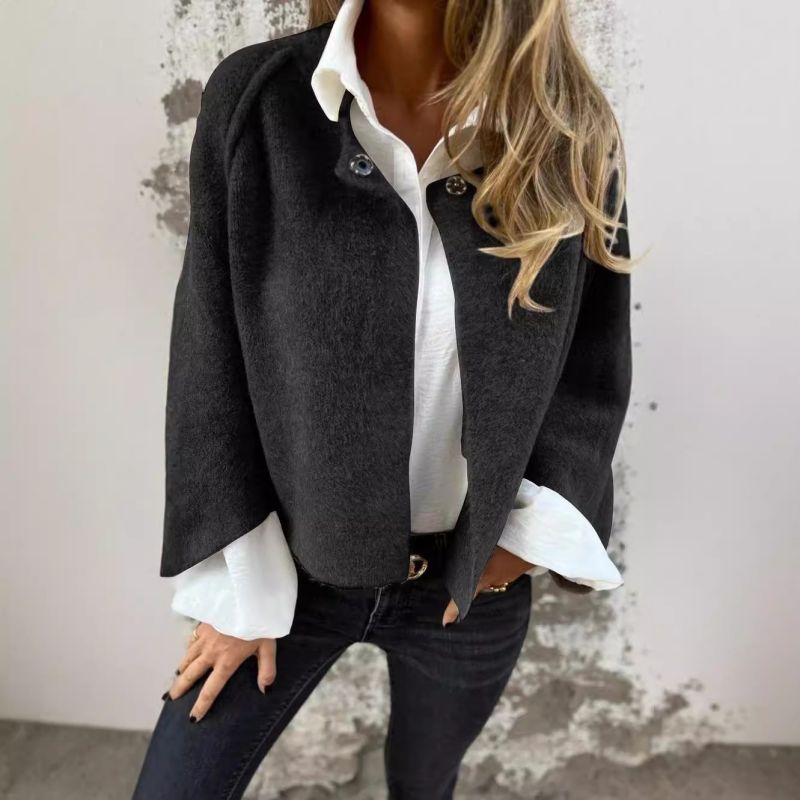 AVIERA – Cropped Dames Jas in Kasjmier Look | Luxe, Zacht & Trendy Herfststyle