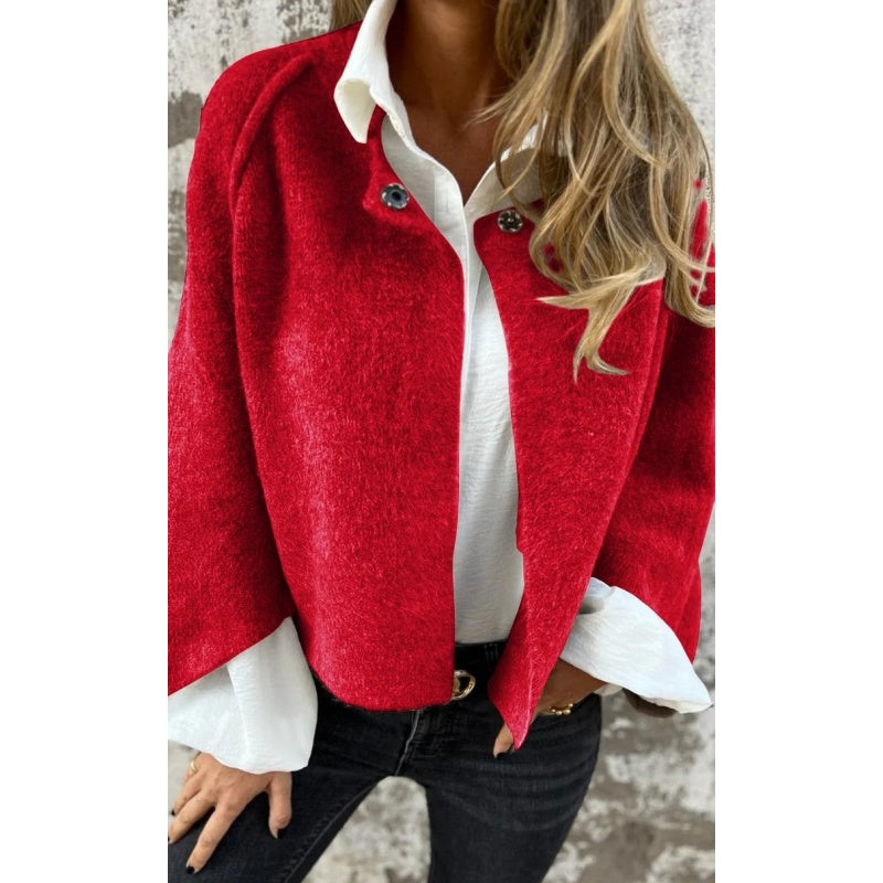 AVIERA – Cropped Dames Jas in Kasjmier Look | Luxe, Zacht & Trendy Herfststyle