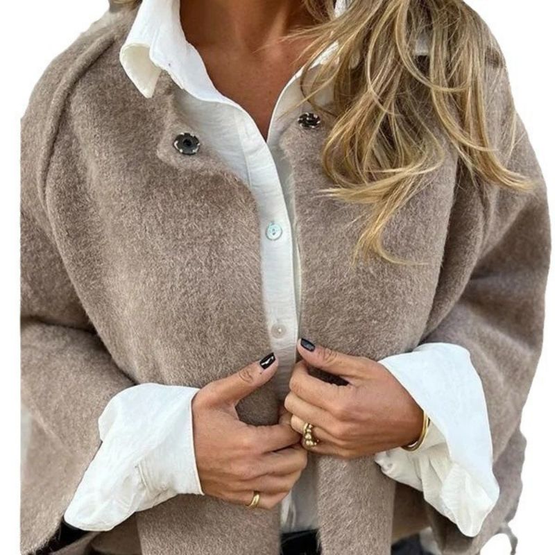 AVIERA – Cropped Dames Jas in Kasjmier Look | Luxe, Zacht & Trendy Herfststyle