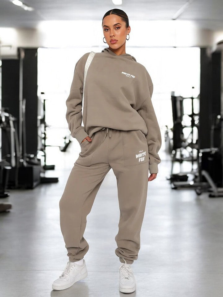 ZARA - Tuta da donna hip con felpa con cappuccio e pantaloni jogger