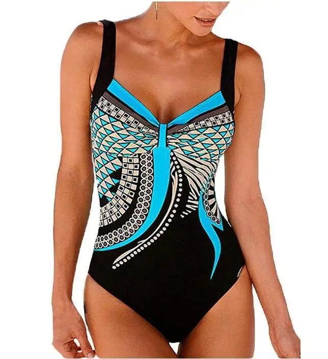 Dames Badpak Met Trendy Print - Flatterend Design En Ondersteunende Cups-3
