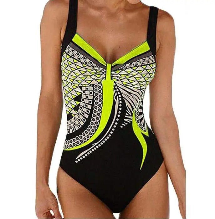 Dames Badpak Met Trendy Print - Flatterend Design En Ondersteunende Cups-4