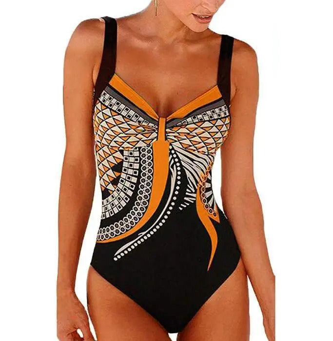 Dames Badpak Met Trendy Print - Flatterend Design En Ondersteunende Cups-5