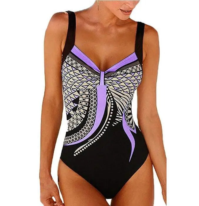 Dames Badpak Met Trendy Print - Flatterend Design En Ondersteunende Cups-6