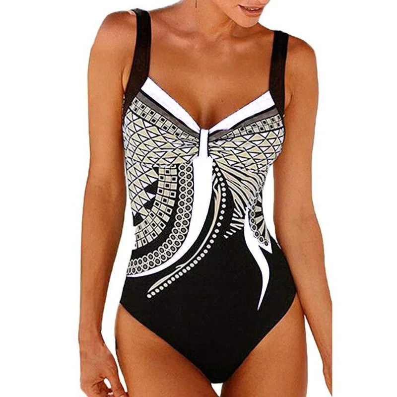 Variant image for Dames Badpak Met Trendy Print - Flatterend Design En Ondersteunende Cups-31