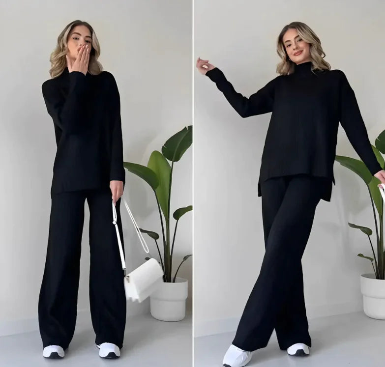 ALLURE – Set elegante con dolcevita e pantaloni per un look primaverile senza tempo