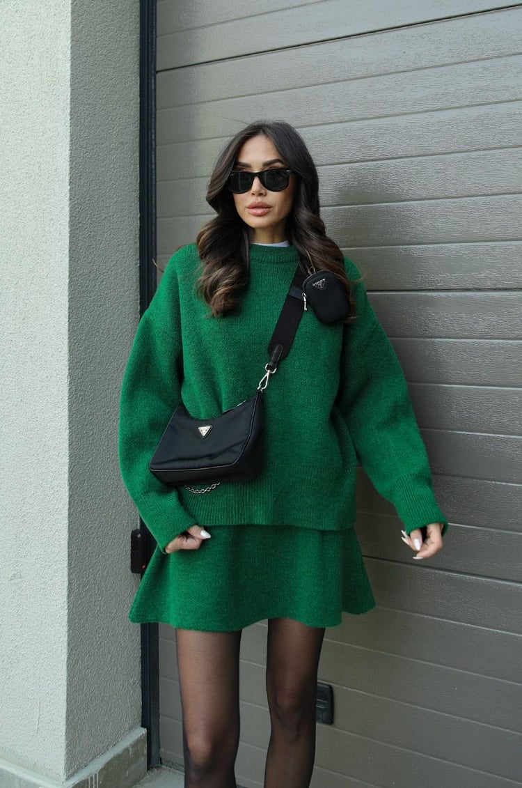 ASTRID - Set autunnale alla moda con gonna e maglione | Elegante e comodo