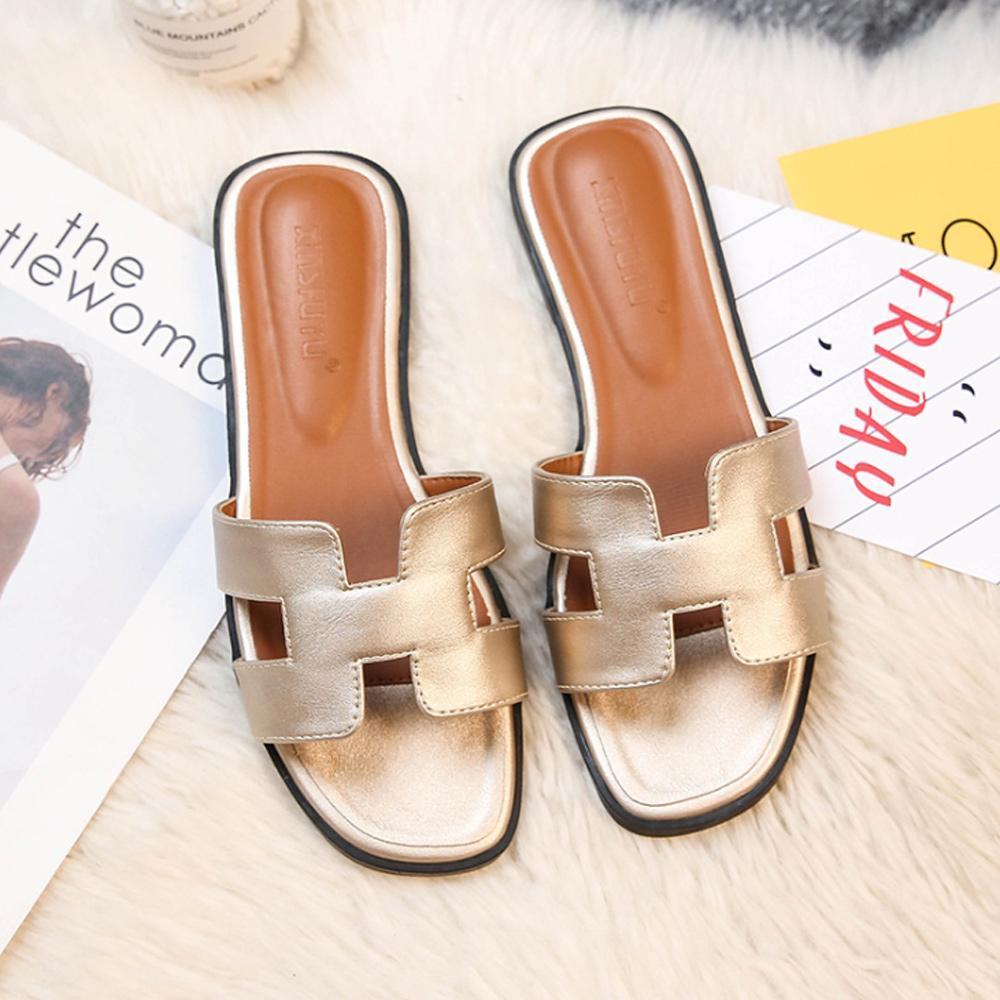 H – Trendy leren slippers voor dames | Comfortabel en zacht