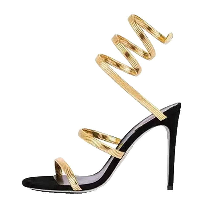 Variant image for Stijlvolle Dames Sandalen Met Dunne Hoge Hakken en Open Teen - Zomer Street Style-2