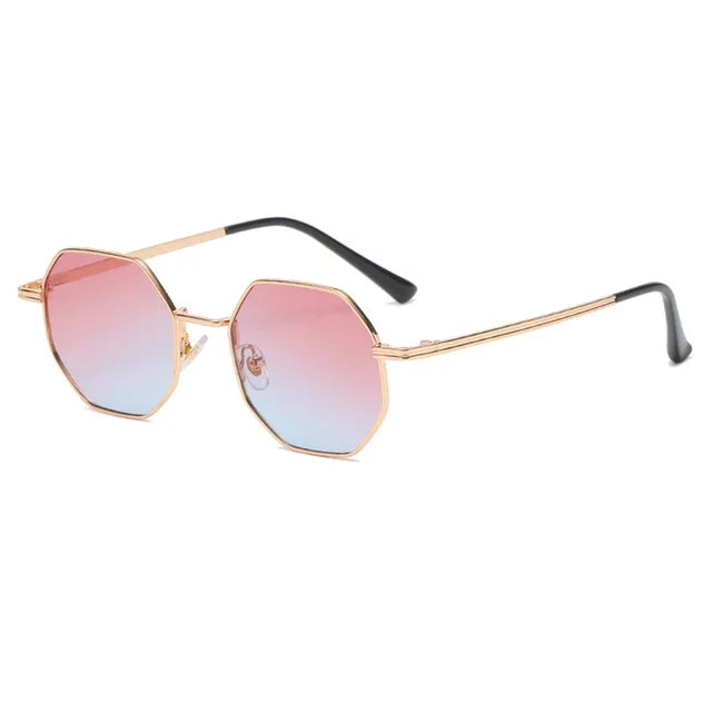 Leila Retro Polygon Zonnebril Dames - Stedelijke Flair Fashion-2