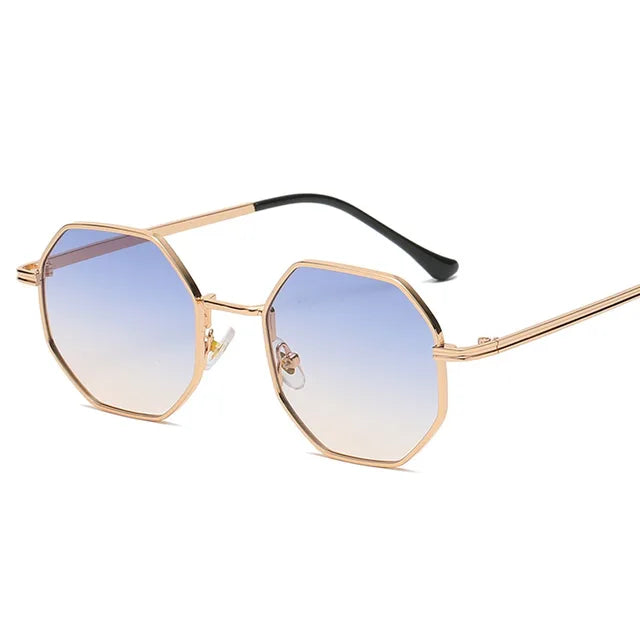 Leila Retro Polygon Zonnebril Dames - Stedelijke Flair Fashion-3