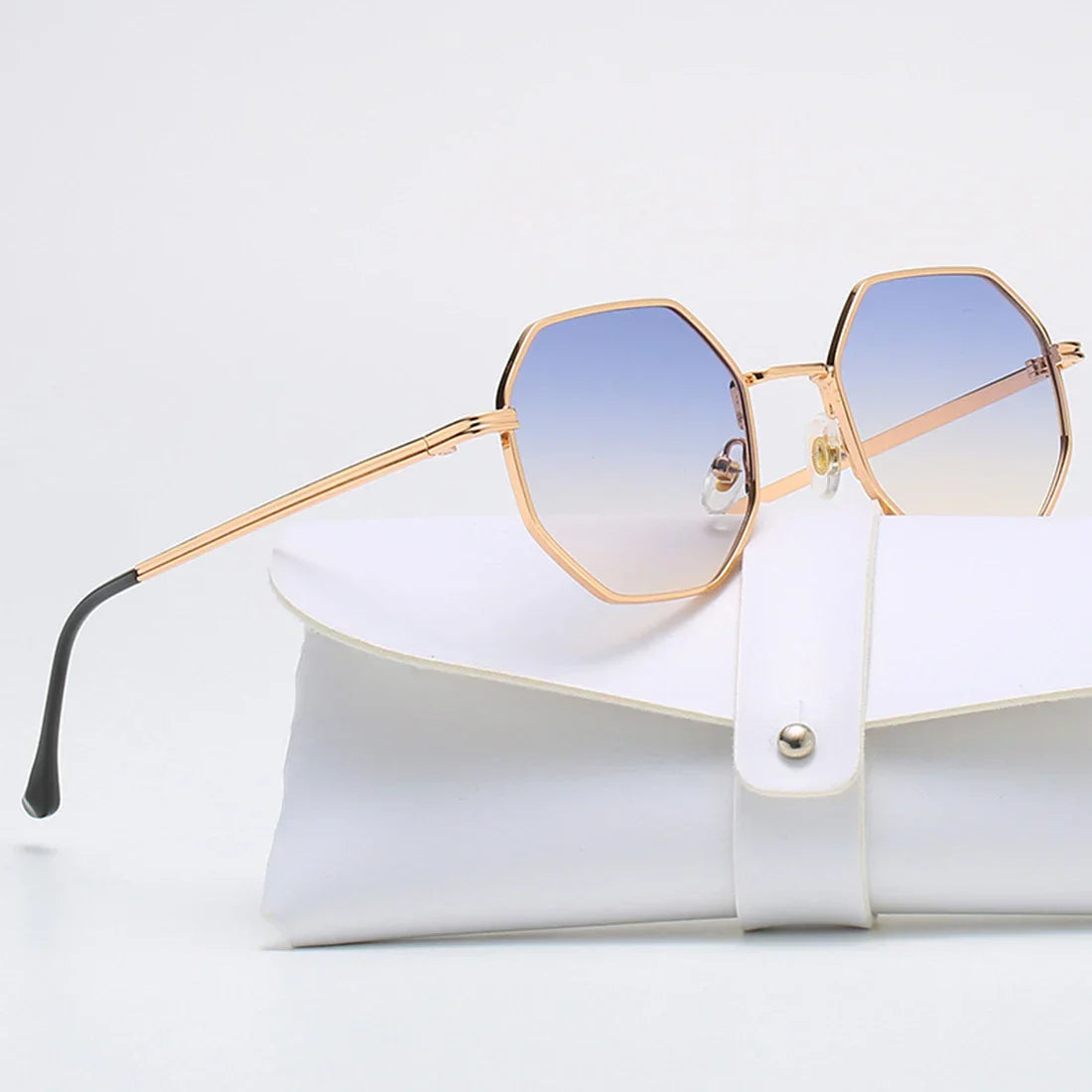 Leila Retro Polygon Zonnebril Dames - Stedelijke Flair Fashion-5