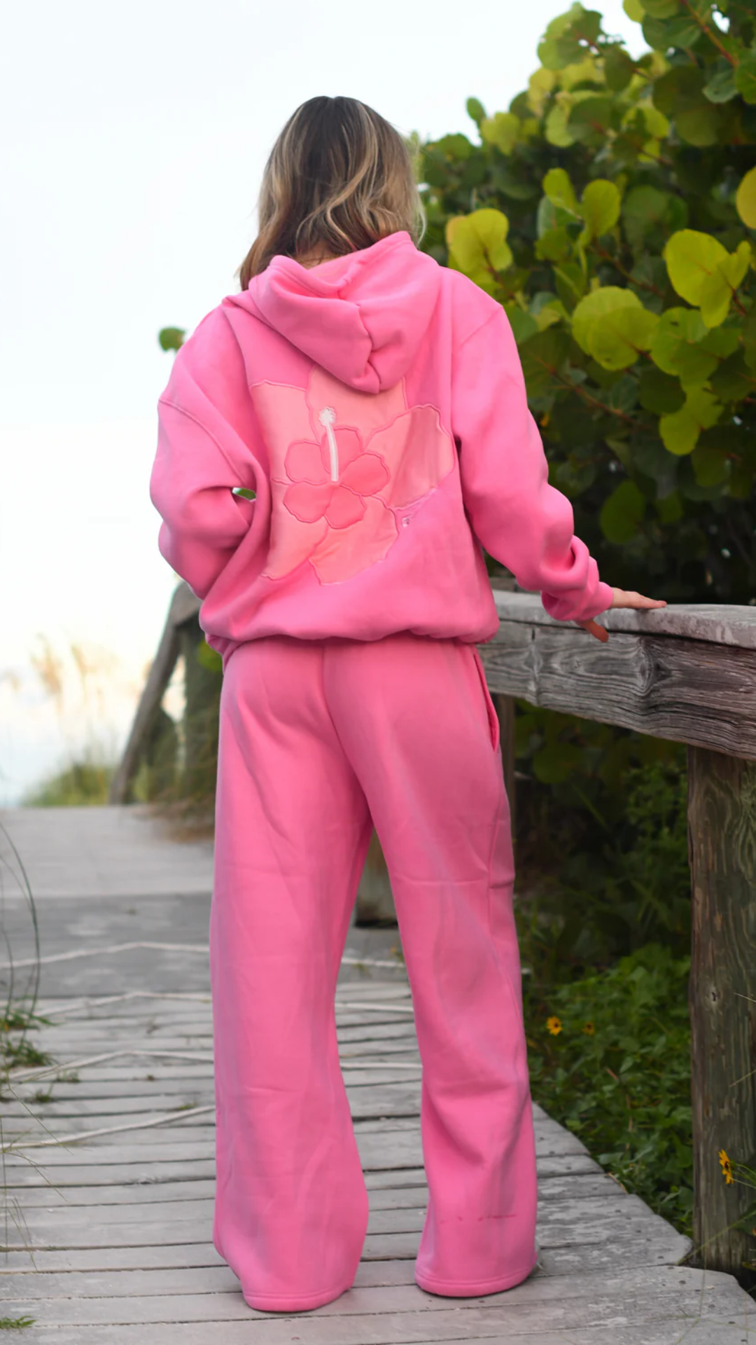 SET ROSE FLORA – Tuta da allenamento da donna | Streetstyle accogliente e caldo per autunno e inverno
