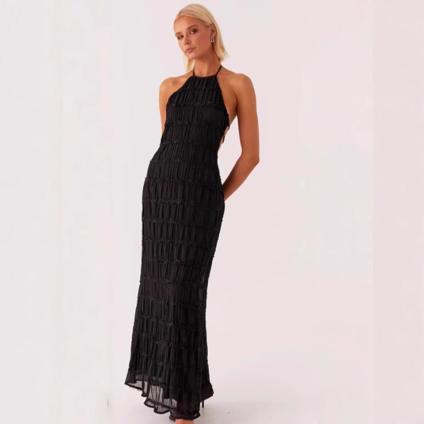 MADELIN Abito Maxi in Raso Donna | Elegante e Sicuro di Sé per Primavera ed Estate