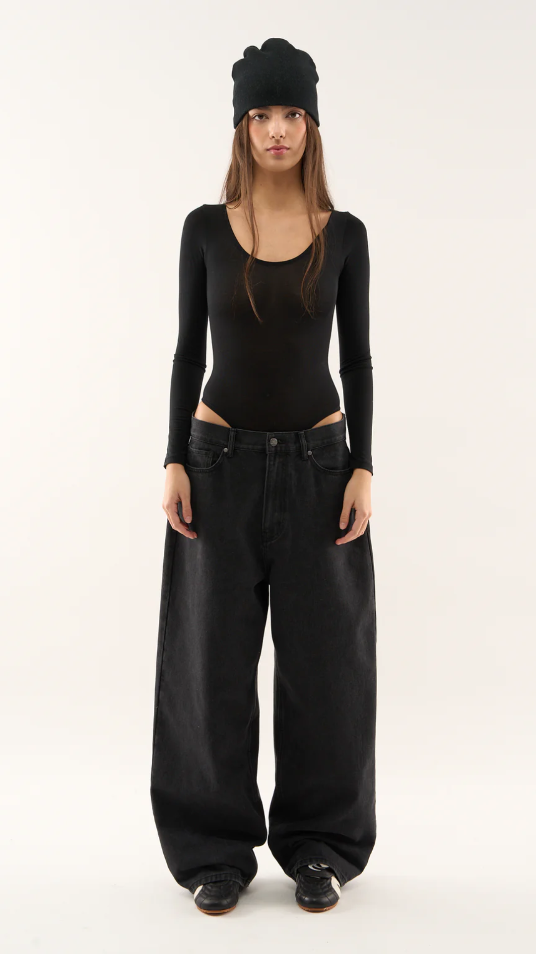STARRY JEANS – Jeans Baggy Unisex in Nero Lavato | Moda Streetwear Y2K alla Moda