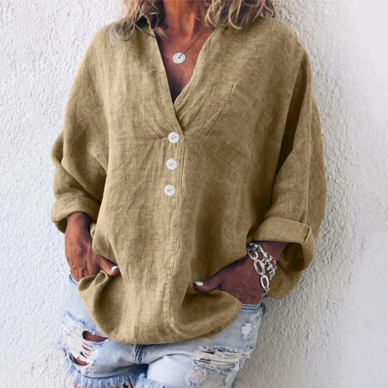 DORÉ – Stijlvolle Damesblouse | Chic & Comfortabel Overhemd voor Lente & Zomer