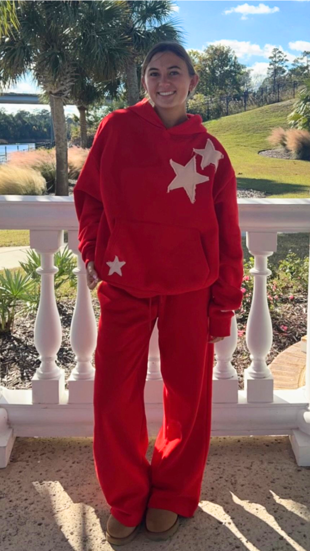 SET ROUGE STARRY – Tuta da allenamento da donna | Abbigliamento casual accogliente per autunno e inverno