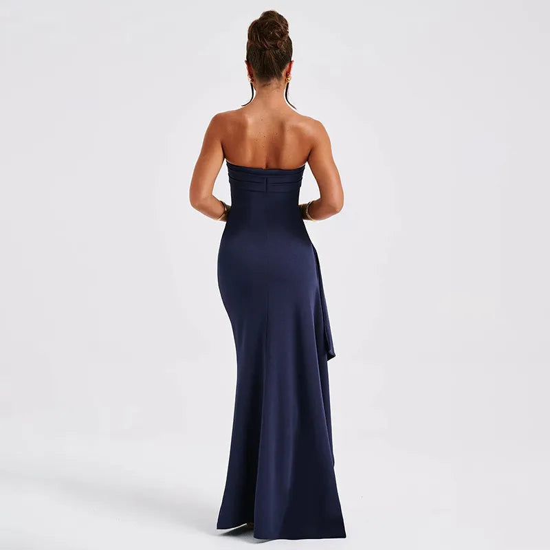 TROPEA TikTok Jurk Dames | Speelse Maxi Dress met Split voor Party Nights