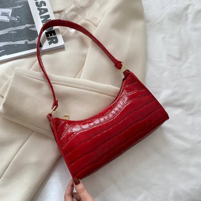 Variant image for Margot Leren Schoudertas Dames Retro Stijl Met Kettingaccenten-8