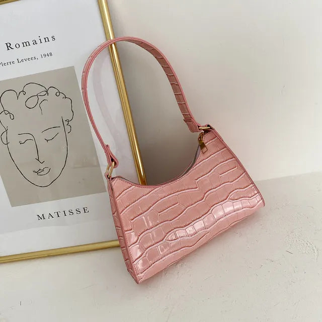 Variant image for Margot Leren Schoudertas Dames Retro Stijl Met Kettingaccenten-7