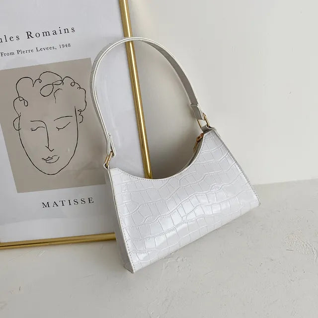 Variant image for Margot Leren Schoudertas Dames Retro Stijl Met Kettingaccenten-9