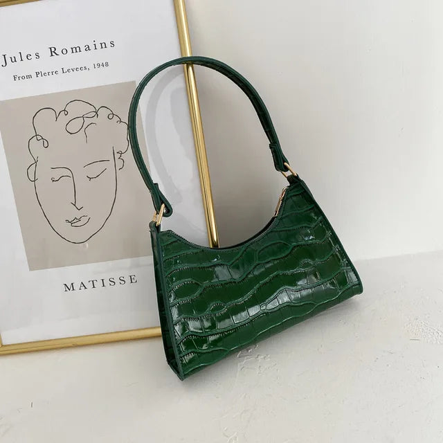 Variant image for Margot Leren Schoudertas Dames Retro Stijl Met Kettingaccenten-5