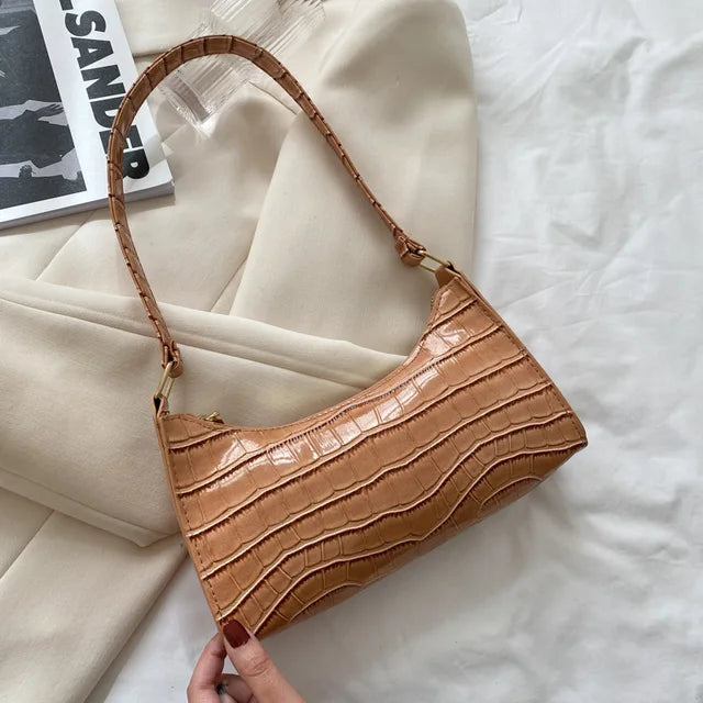 Variant image for Margot Leren Schoudertas Dames Retro Stijl Met Kettingaccenten-6