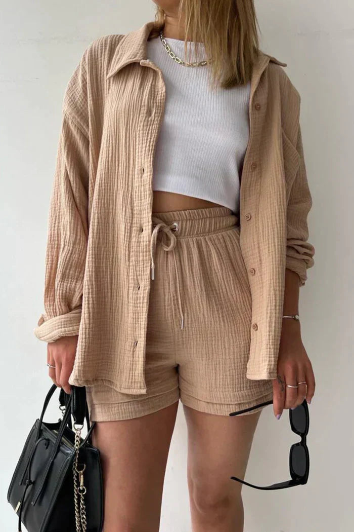 LINNÉA Co-ord Set Dames | Stijlvolle Loungewear Look voor Lente en Zomer