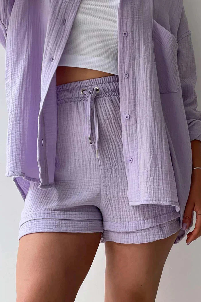 LINNÉA Co-ord Set Dames | Stijlvolle Loungewear Look voor Lente en Zomer