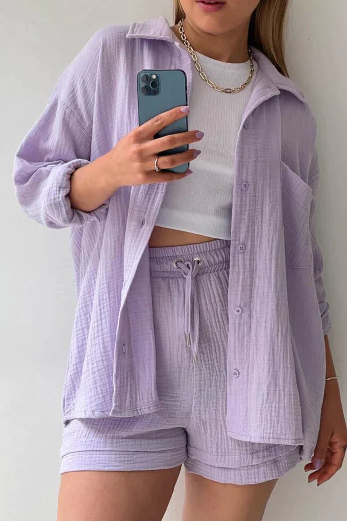 LINNÉA Co-ord Set Dames | Stijlvolle Loungewear Look voor Lente en Zomer