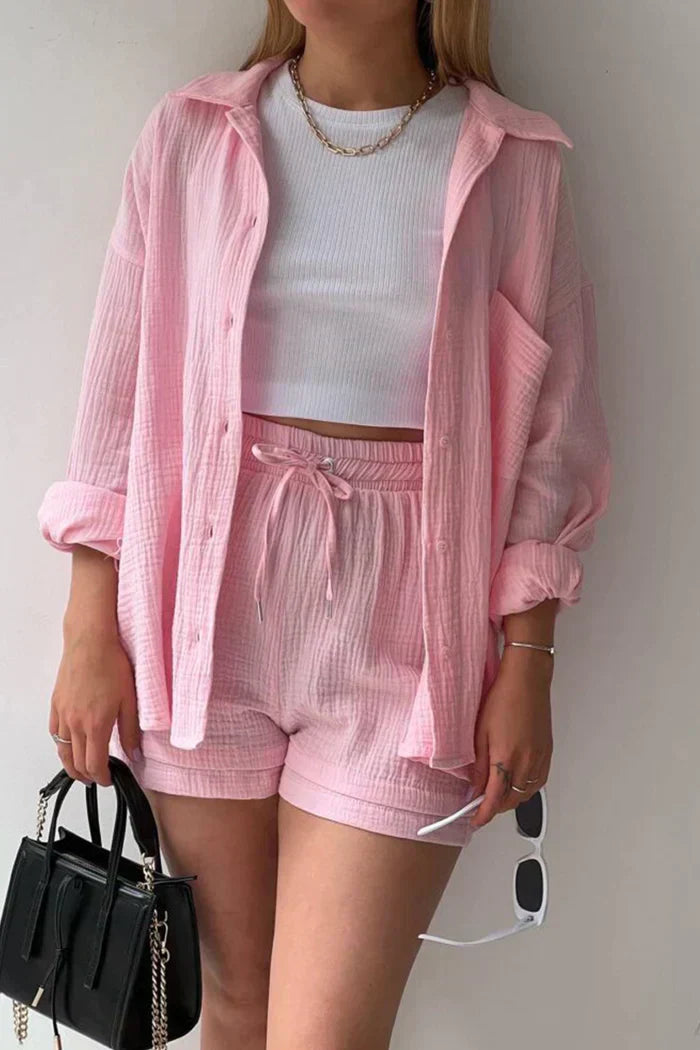 LINNÉA Co-ord Set Dames | Stijlvolle Loungewear Look voor Lente en Zomer