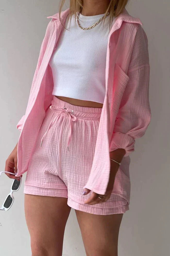 LINNÉA Co-ord Set Dames | Stijlvolle Loungewear Look voor Lente en Zomer