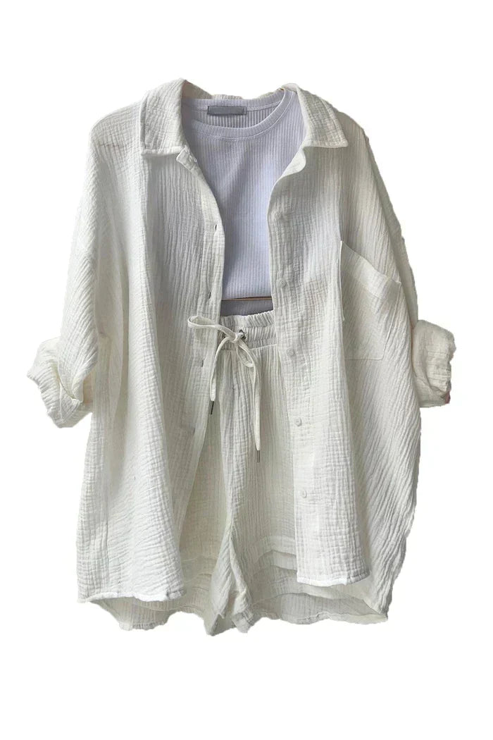 LINNÉA Co-ord Set Dames | Stijlvolle Loungewear Look voor Lente en Zomer