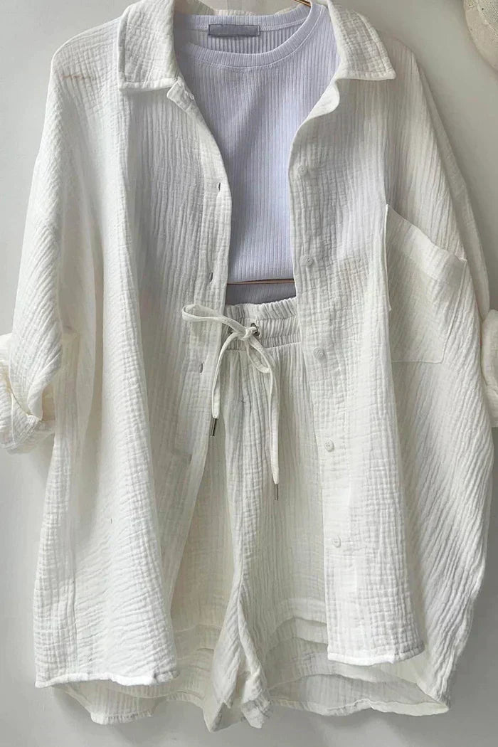 LINNÉA Co-ord Set Dames | Stijlvolle Loungewear Look voor Lente en Zomer
