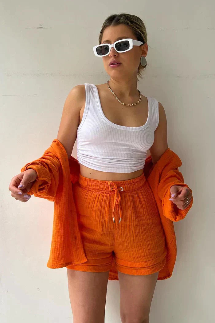 LINNÉA Co-ord Set Dames | Stijlvolle Loungewear Look voor Lente en Zomer