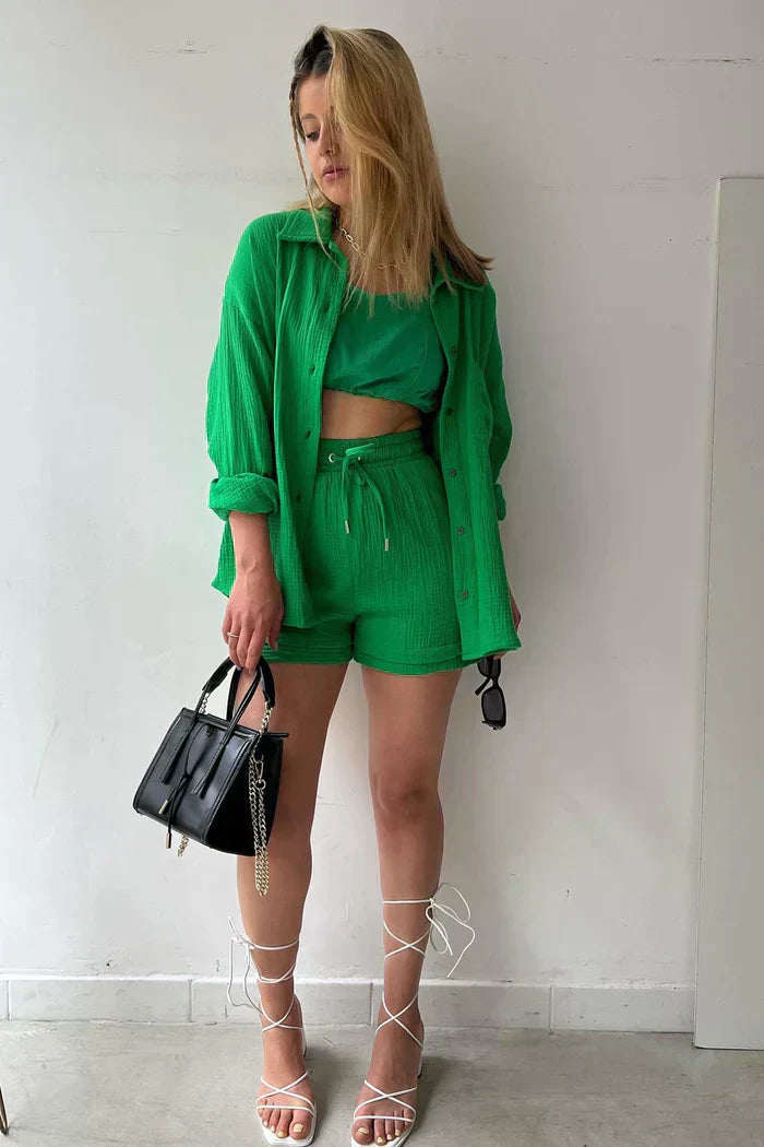 LINNÉA Co-ord Set Dames | Stijlvolle Loungewear Look voor Lente en Zomer