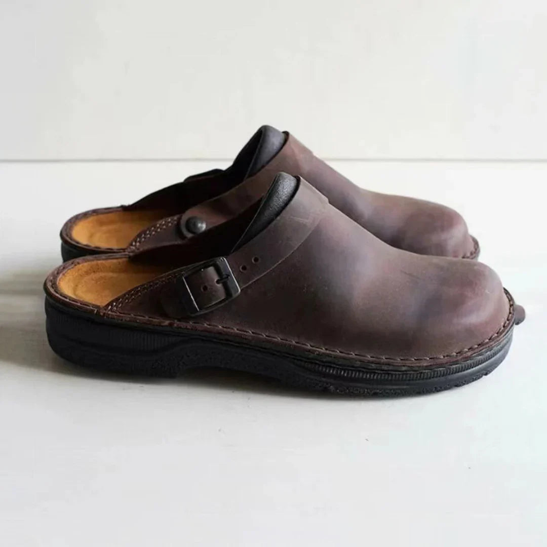 SOREN - Leren Herenpantoffels