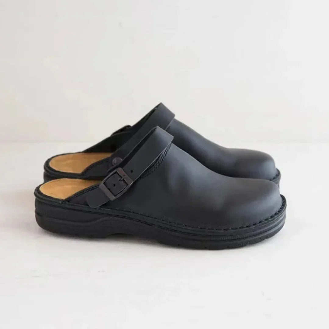 SOREN - Leren Herenpantoffels