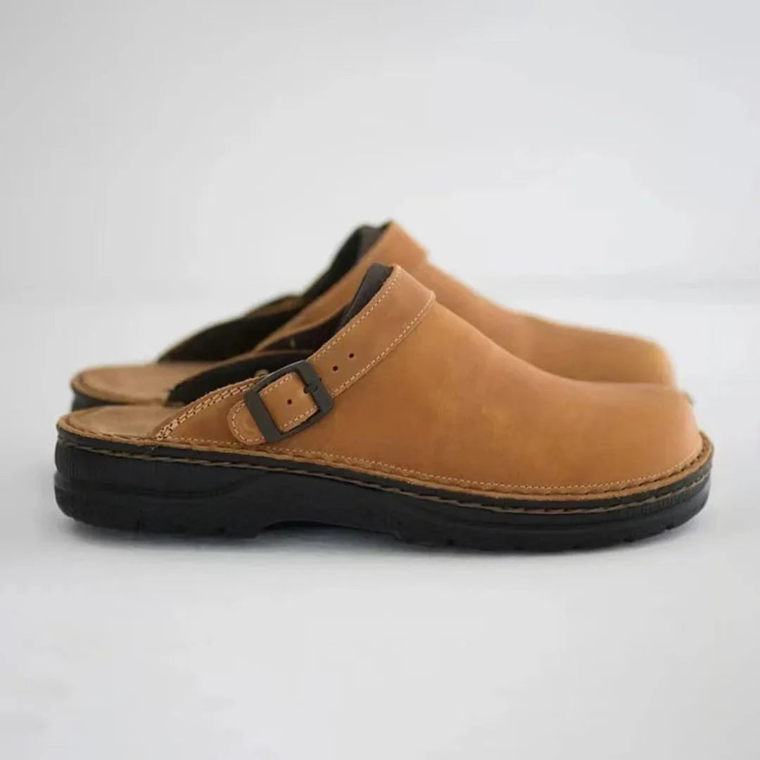 SOREN - Leren Herenpantoffels